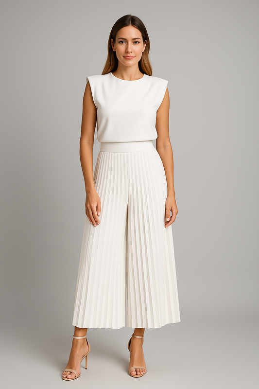 Elize™ | Elegante set met geplooide plissébroek