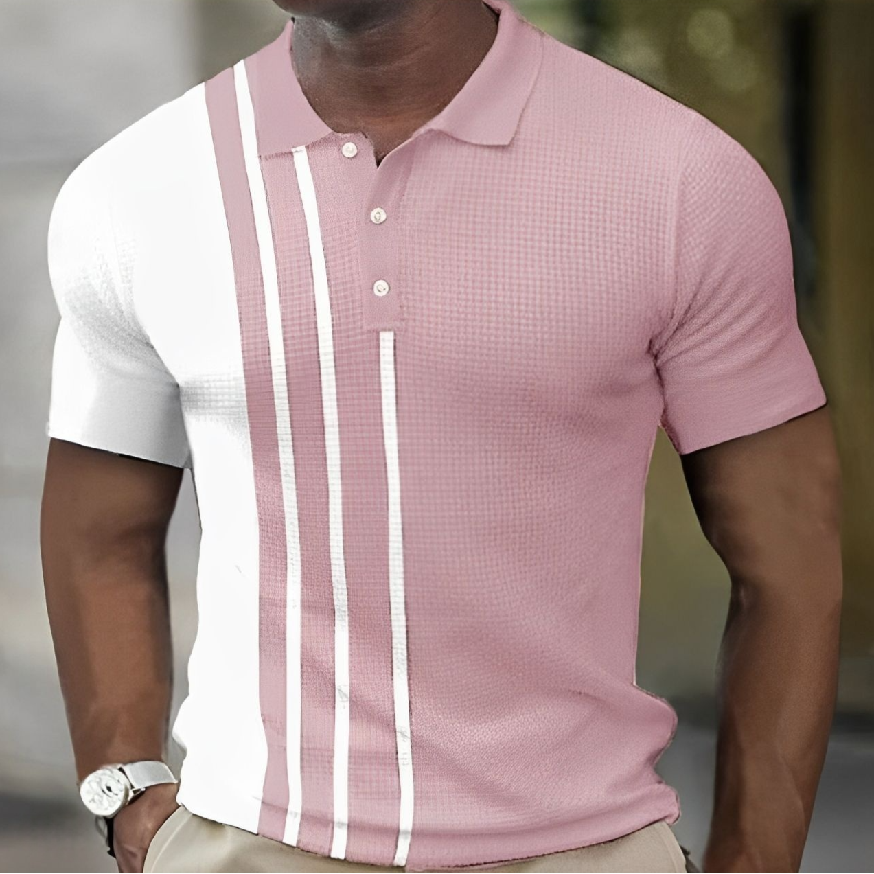 Robin™ | Heren poloshirt met strepen