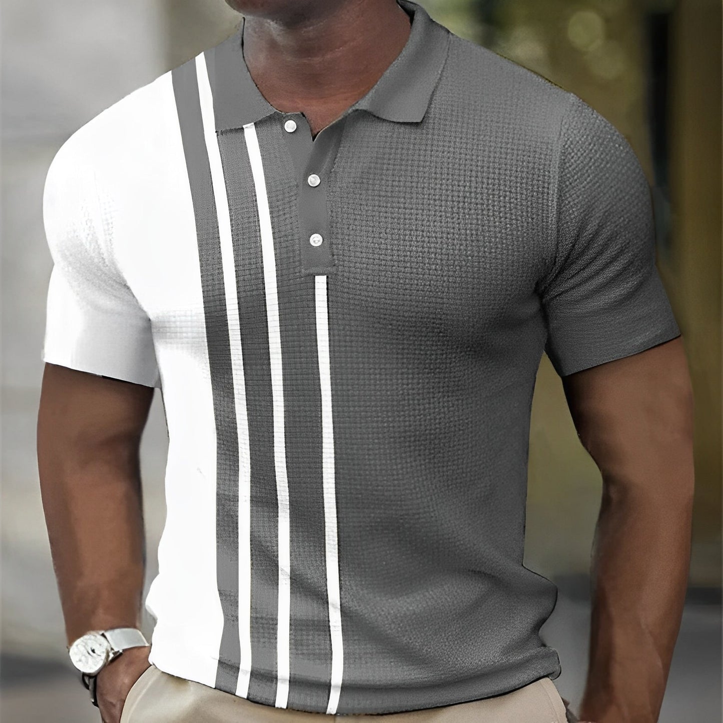 Robin™ | Heren poloshirt met strepen
