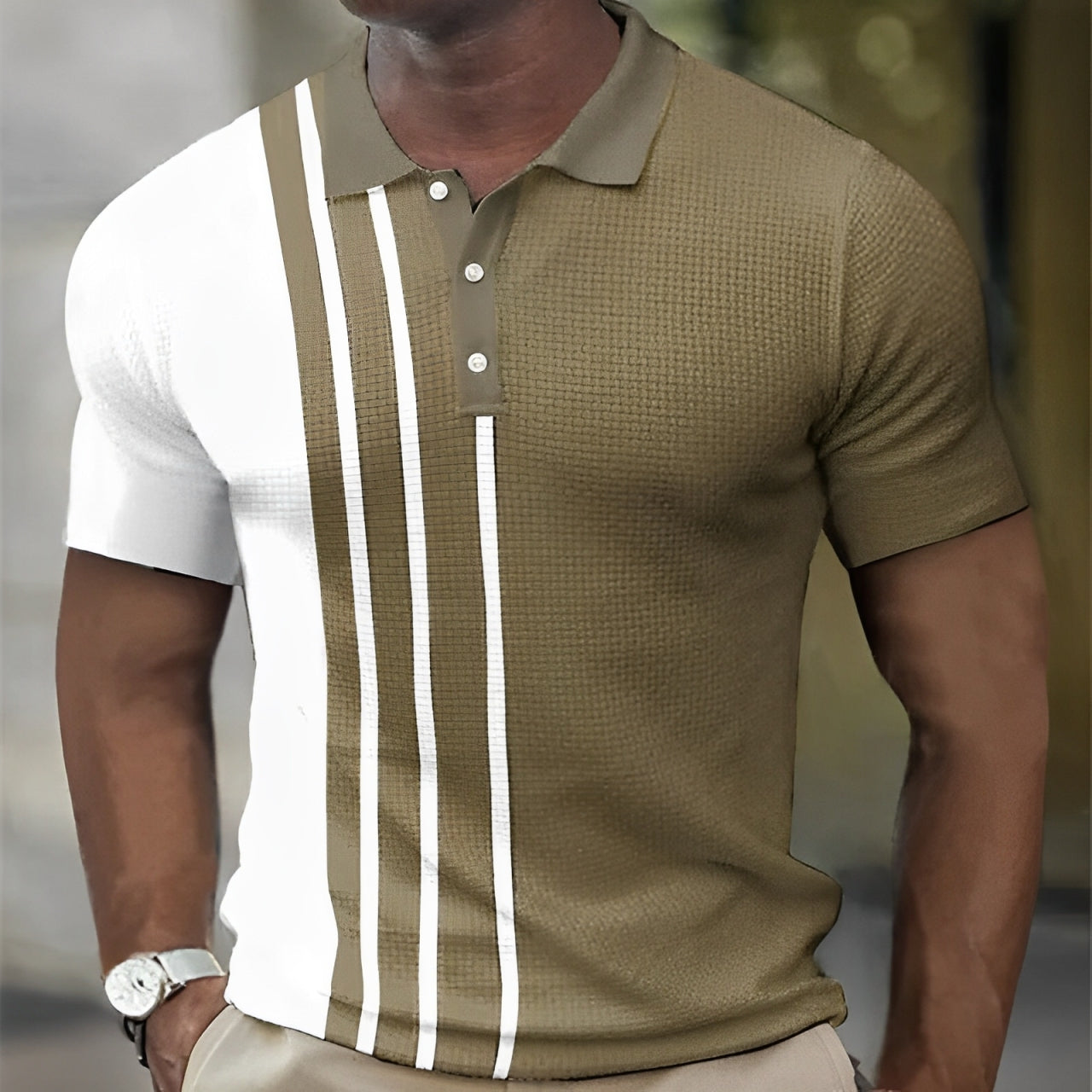 Robin™ | Heren poloshirt met strepen