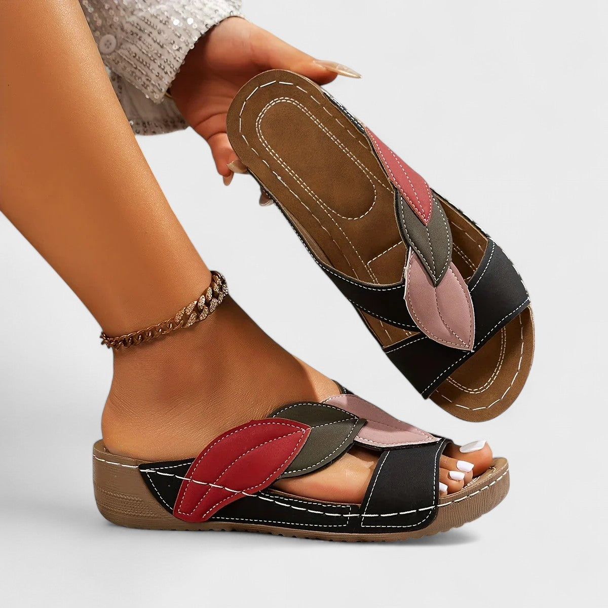 Milou™ | Slip-on sandalen van soepel leer