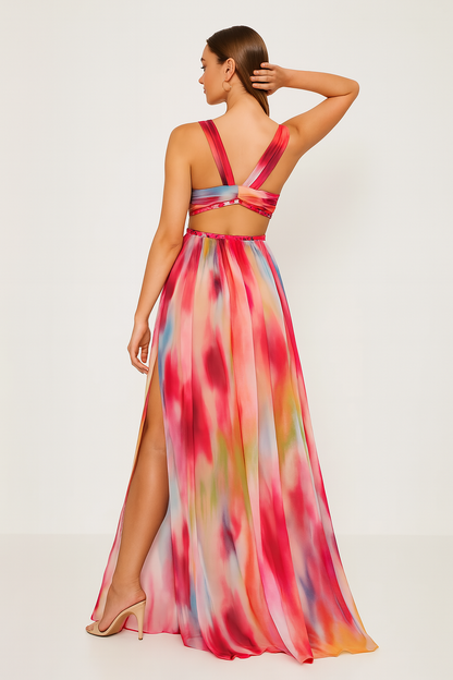 Victoria™ | Kleurrijke maxi jurk