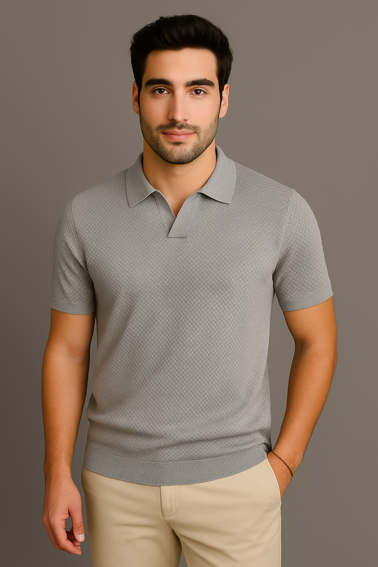 Bruce™ | Poloshirt met textuur