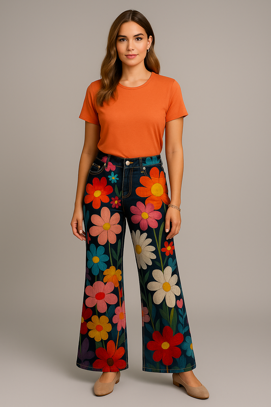 Nora™ | Kleurrijke broek