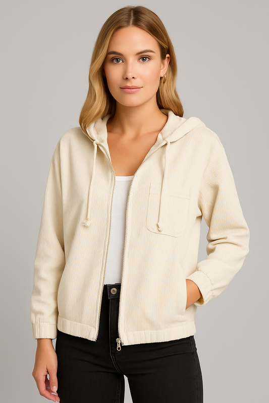 Yara™ | Corduroy jasje met rits