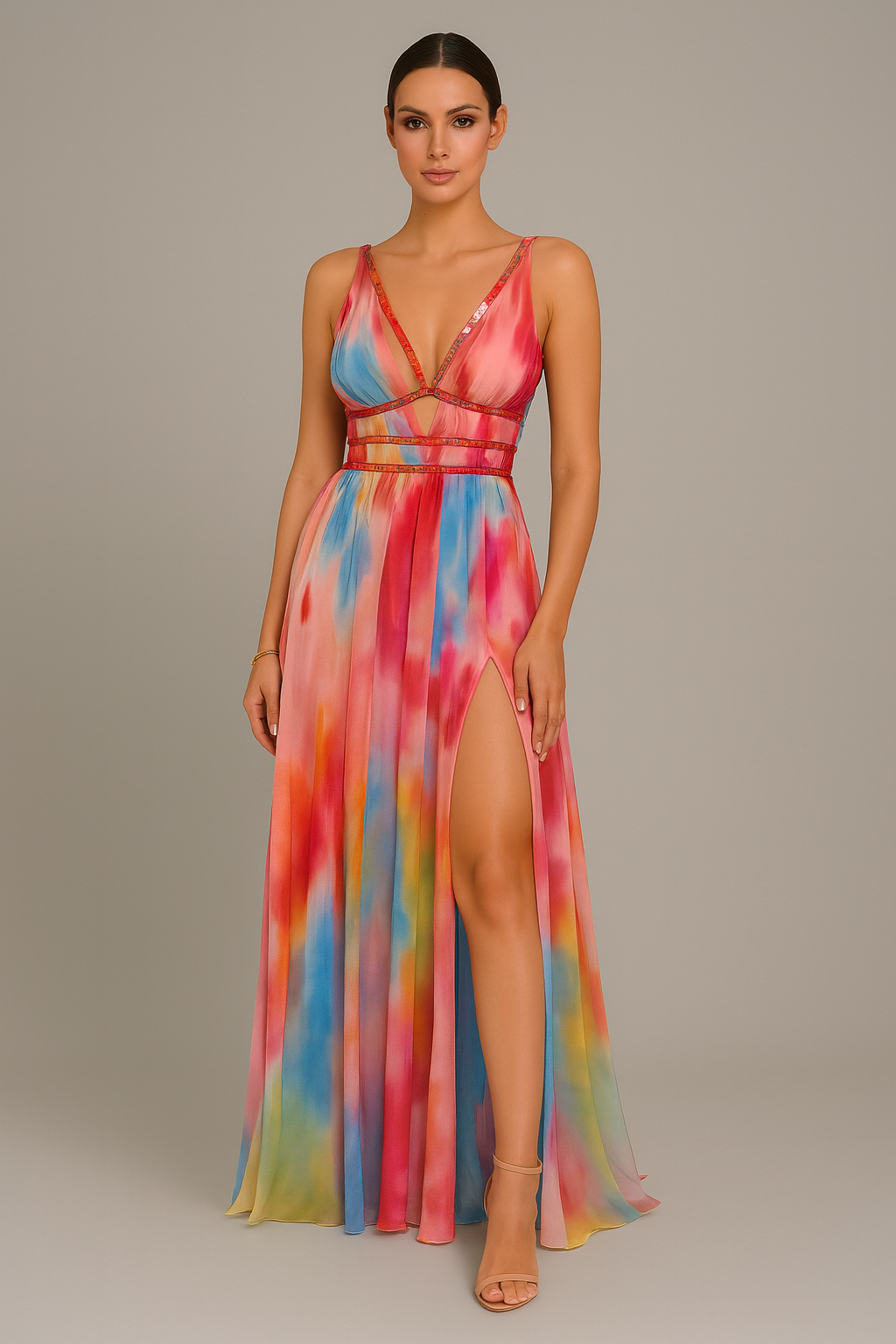 Victoria™ | Kleurrijke maxi jurk