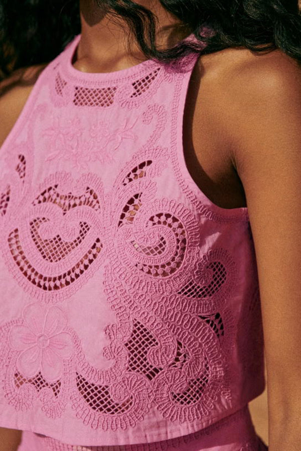 Evelyne™ | Roze gehaakte set